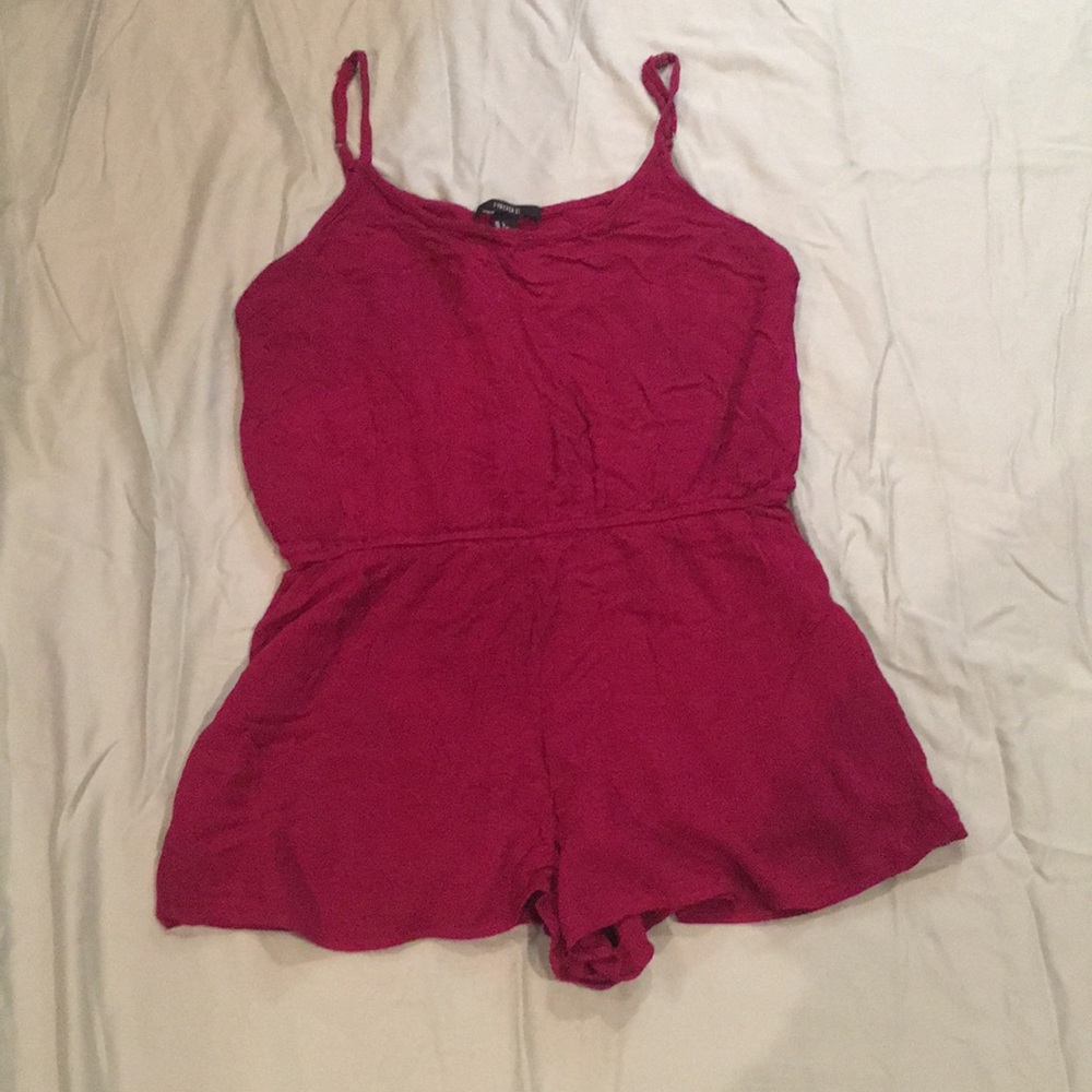 Burgundy forever 21 romper